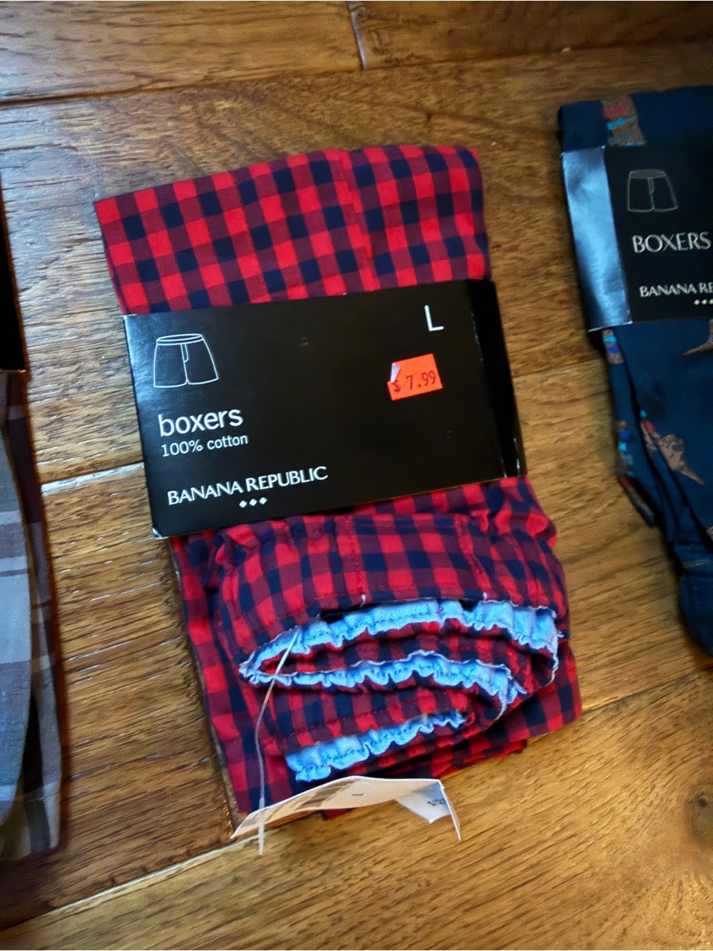 Banana Republic Men’s Black Boxer Briefs - Plaid & Pattern Assorted (7 pairs) - Picture 4 of 8